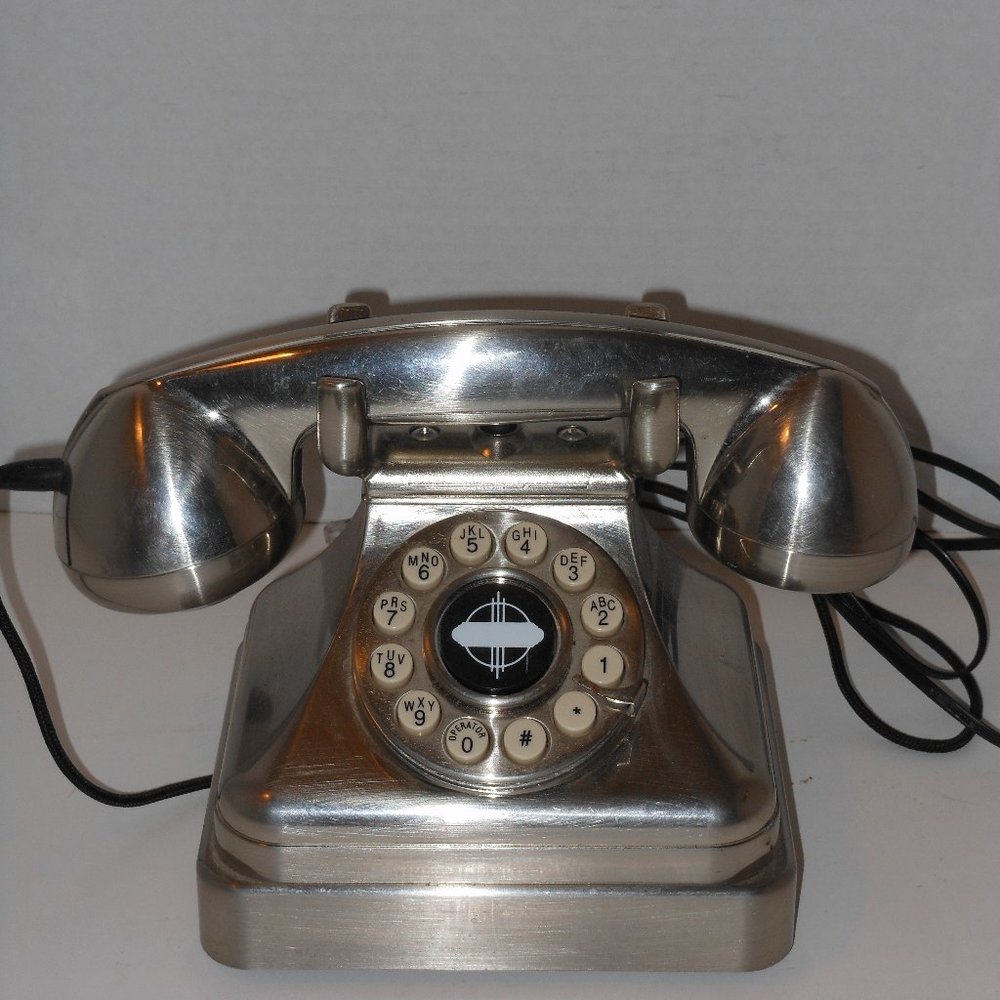 Crosley Kettle Classic Desk Phone, Brushed Chrome